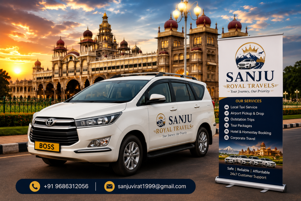 About SANJU ROYAL TRAVELS - Taxi Service in Mysore and Bangalore
